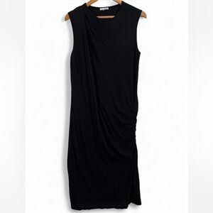 STANDARD‎ JAMES PERSE Women's Nomad Draped Cotton Jersey Dress Black Size 3